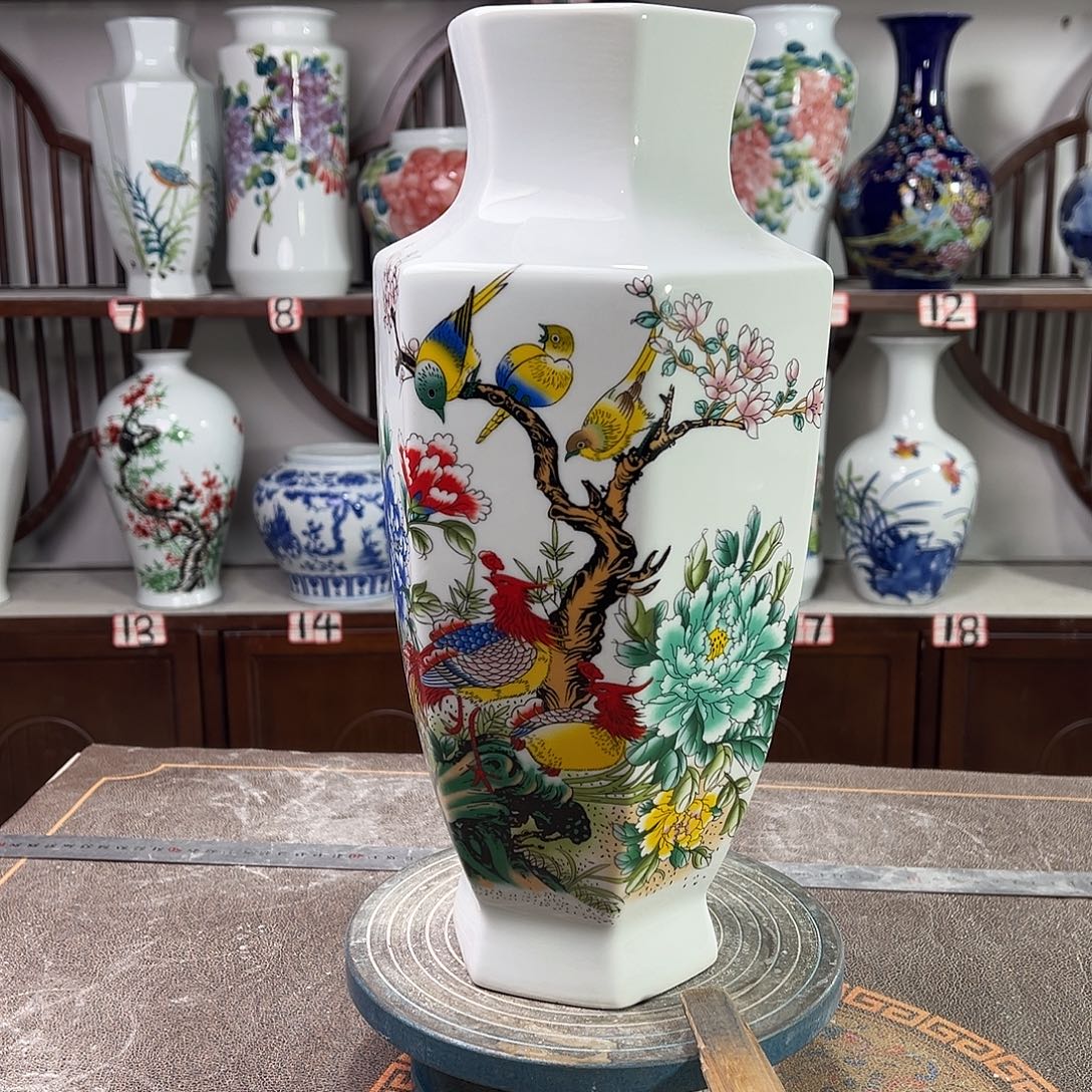 陶摆件景德镇陶瓷6牡丹