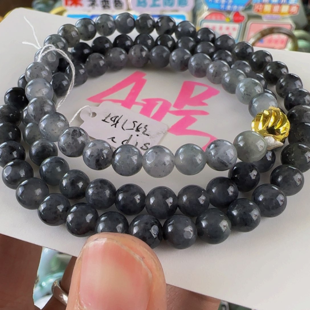 未镶嵌手串翡翠小***冲老坑