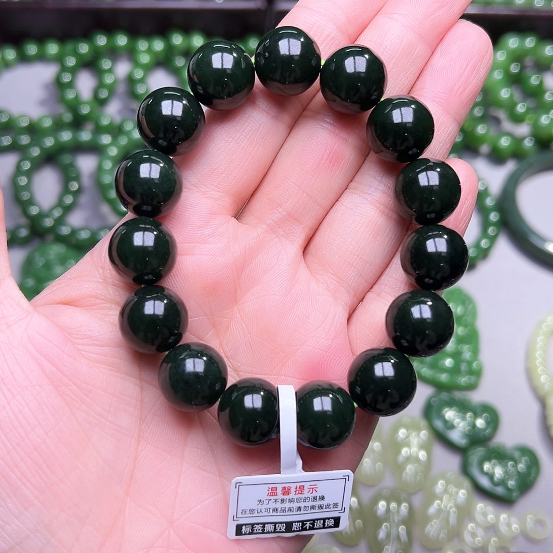 和田玉（碧玉）手链未镶嵌