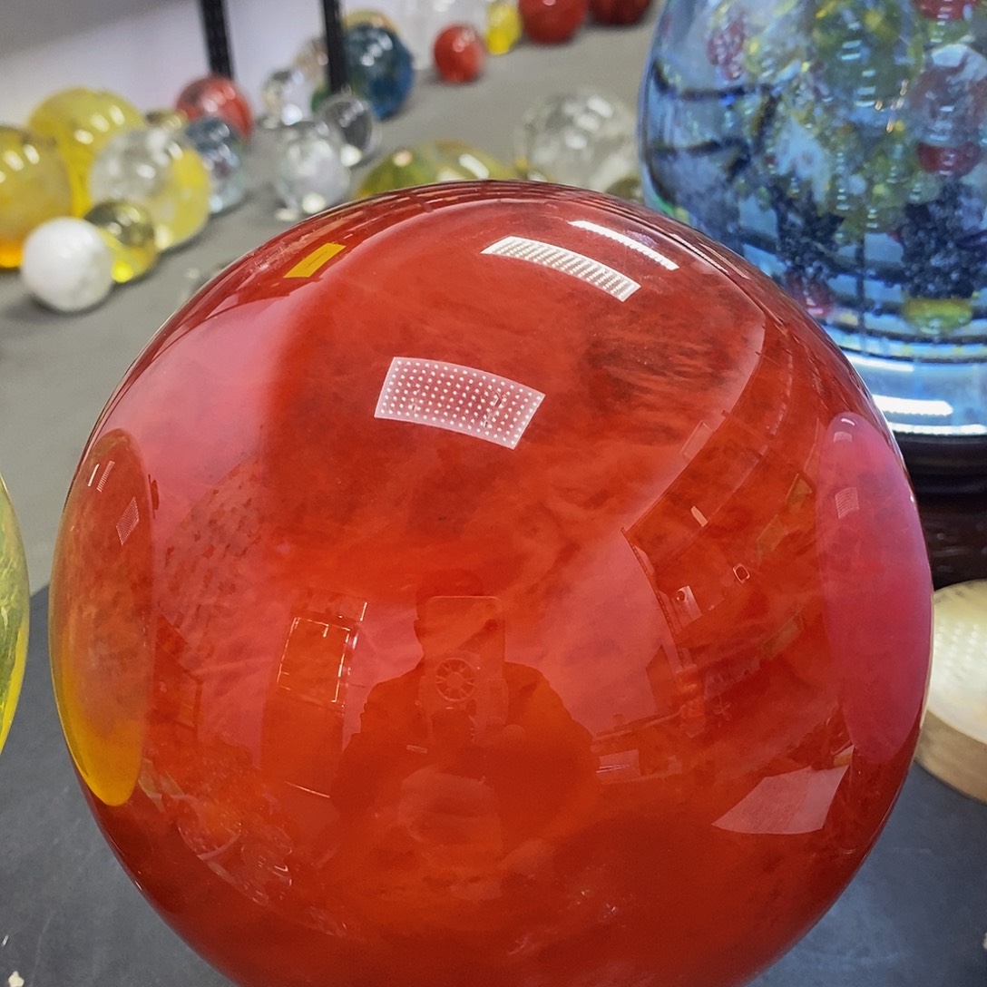 “****石材15.5厘米红水摆件