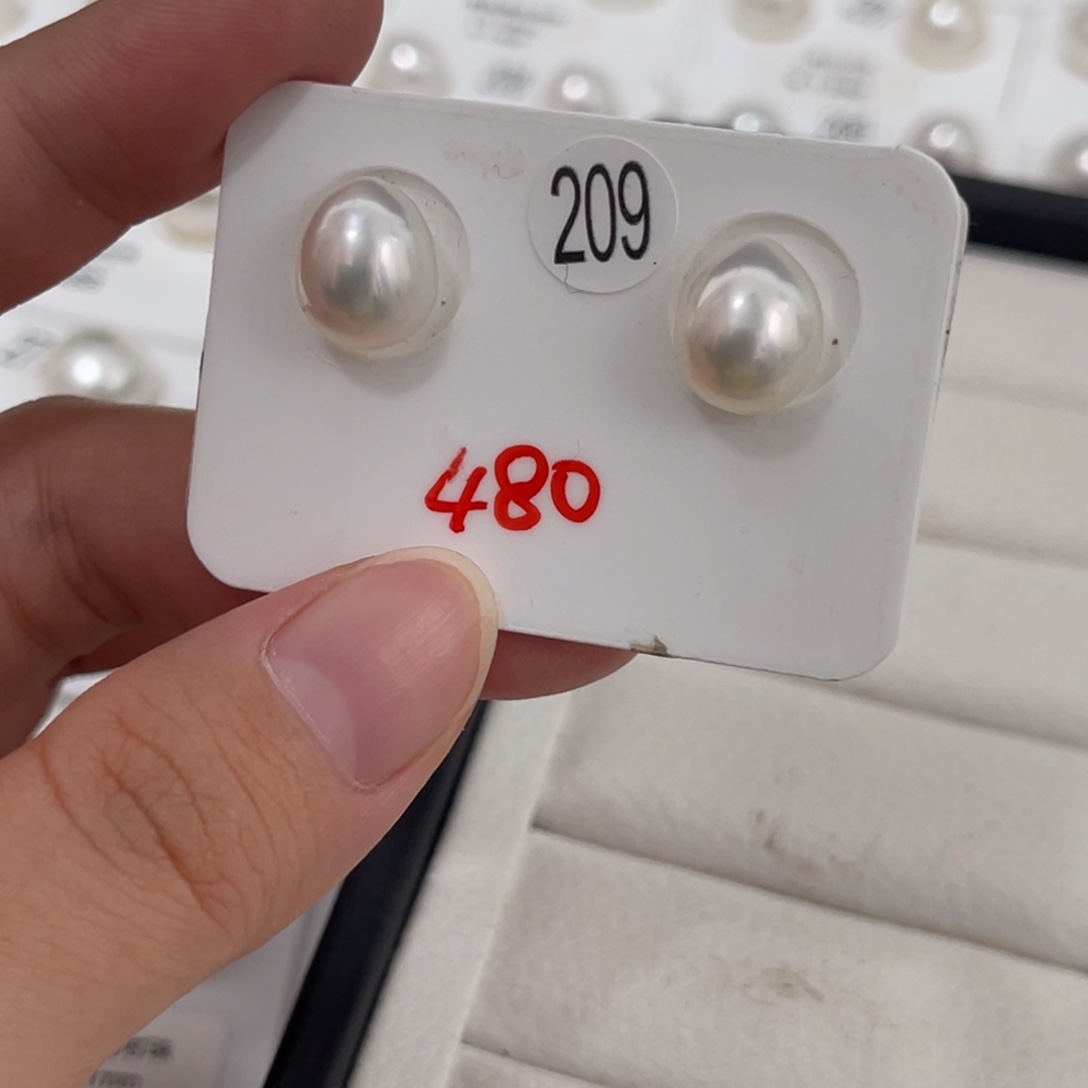 未镶嵌上新款澳白水滴对珠9-10mm海水珍珠