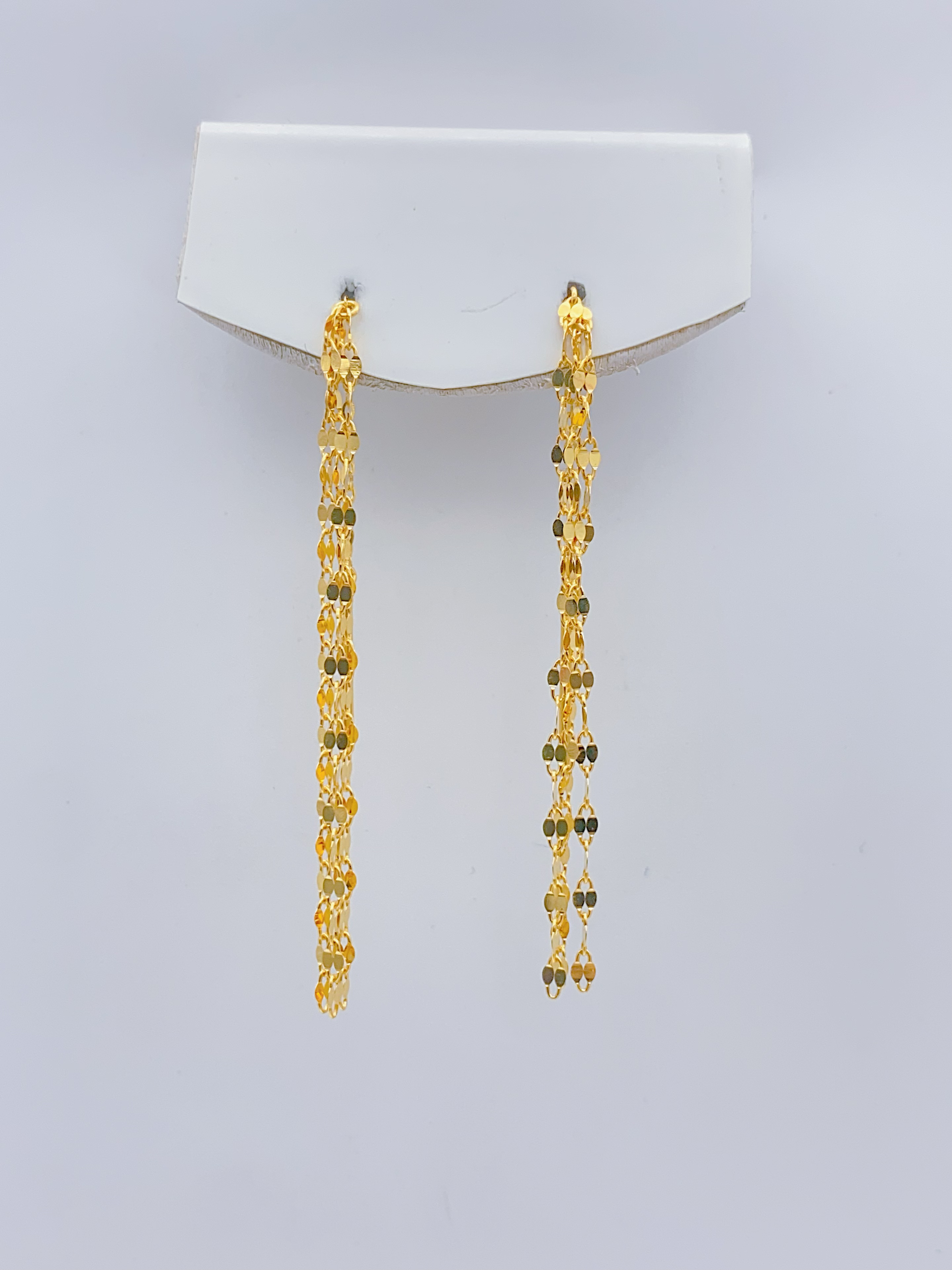 老庙黄金2 足金精工5G工艺 爆闪鱼唇短款耳线 1.11克