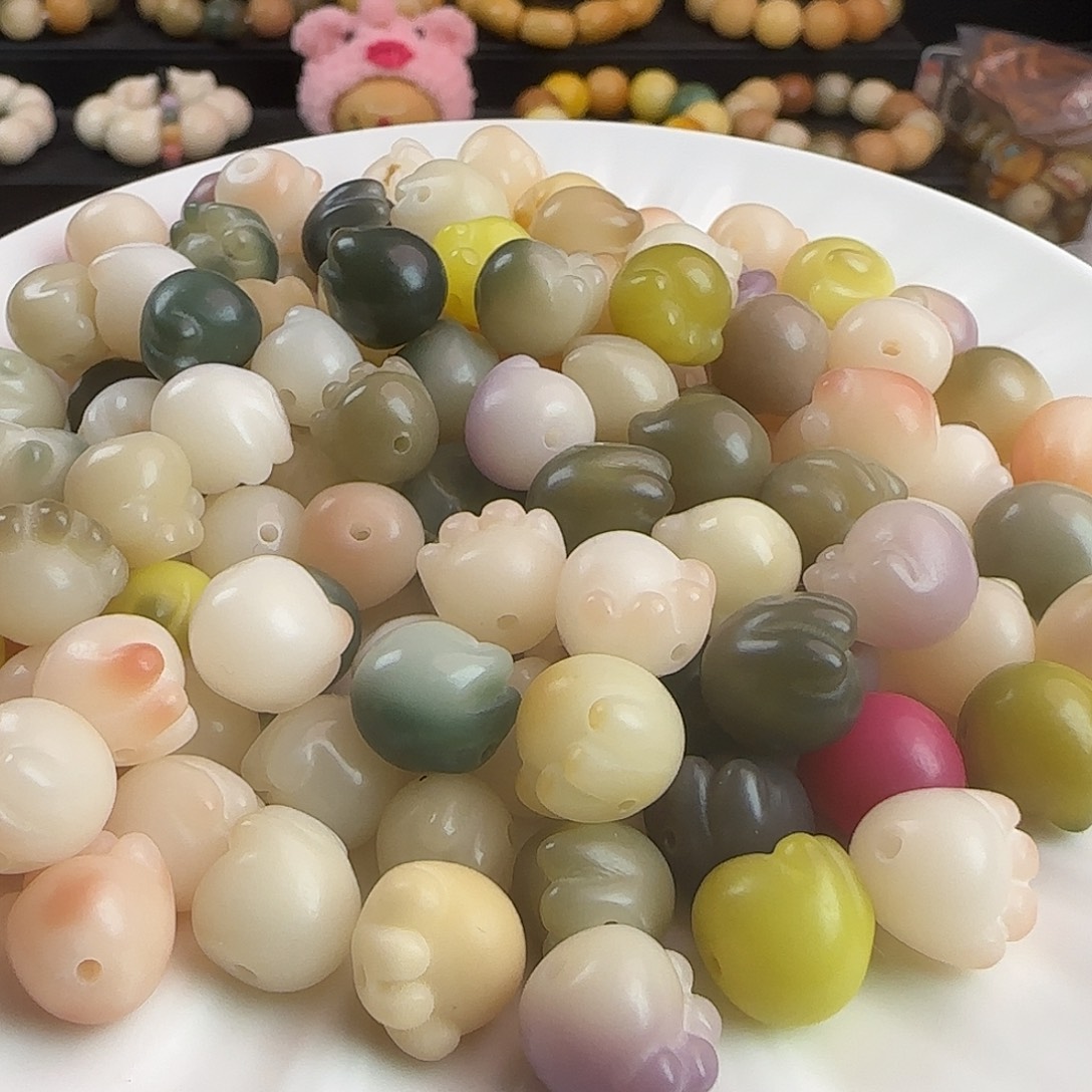 菩提根/象牙果吊坠卡12玛卡龙小猫抓100颗瑕