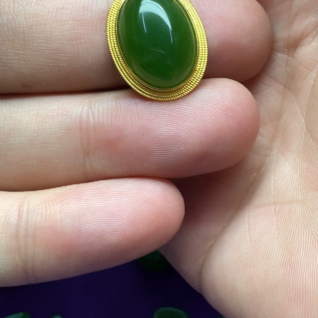 和田玉（碧玉）未镶嵌吊坠(不含链)