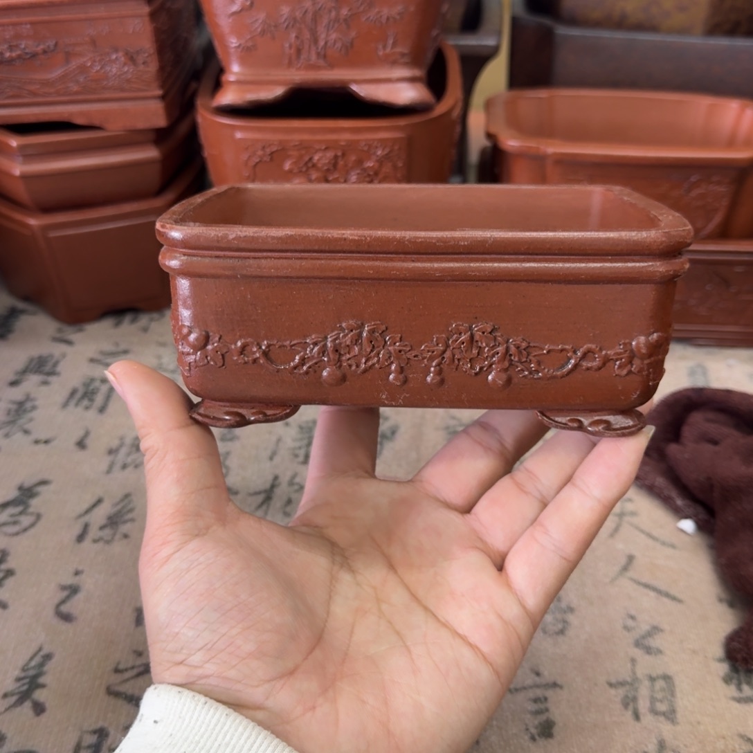 紫砂花盆宜兴紫砂正品花盆14x10x4.5