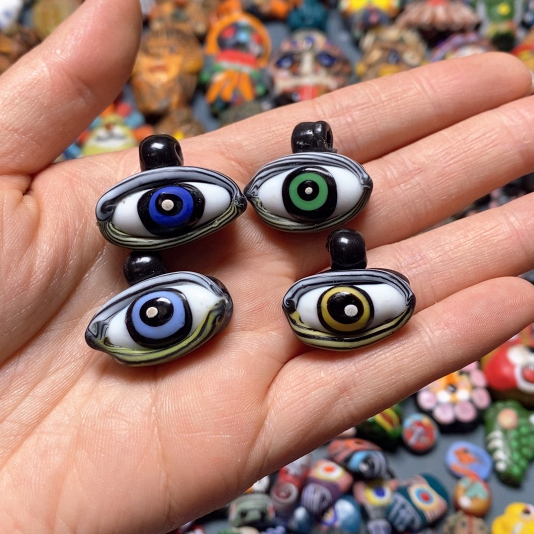 琉璃颈饰印度尼西亚配件一个