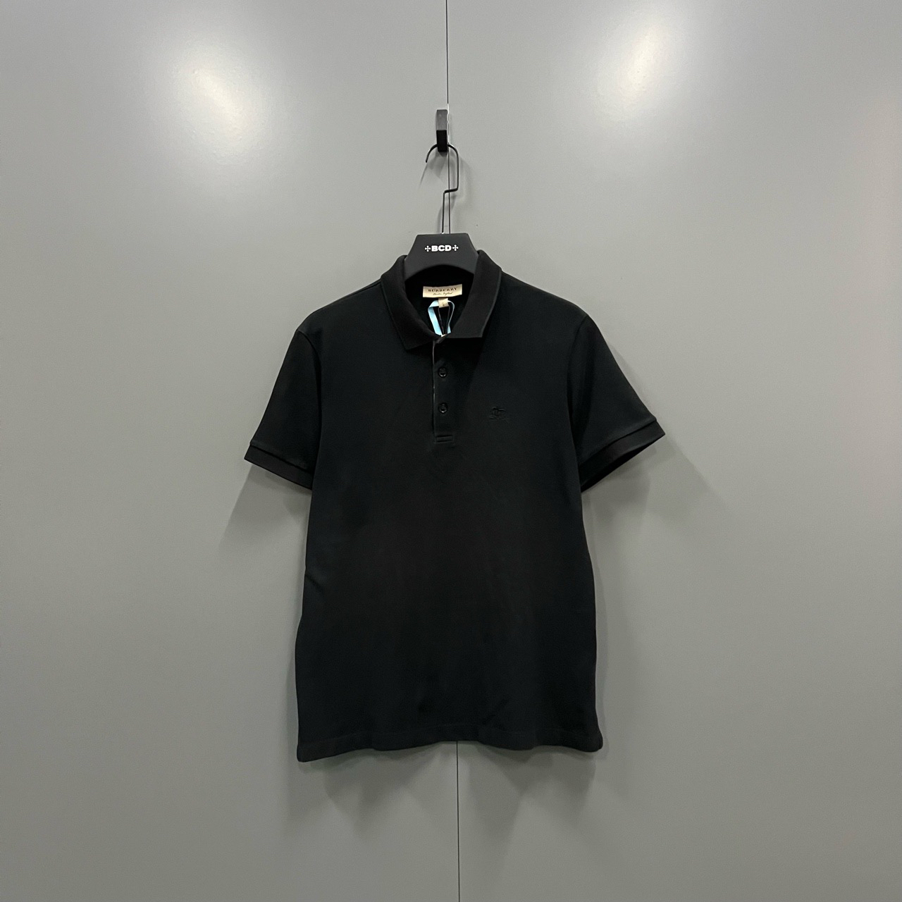 （bb）108 巴宝莉 黑色骑士刺绣polo衫 L码/95新/4800/208052