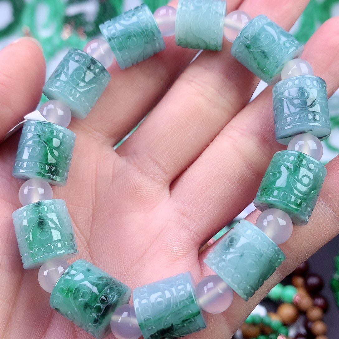 未镶嵌手链翡翠手串