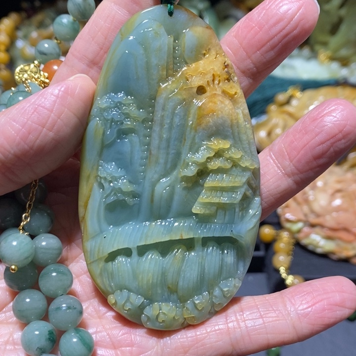 岫玉岫玉吊坠未镶嵌