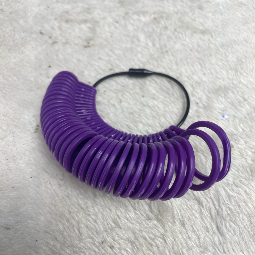 非金属硅胶戒指 多种颜色可拆卸塑料圈手指大小测量圈标准港度