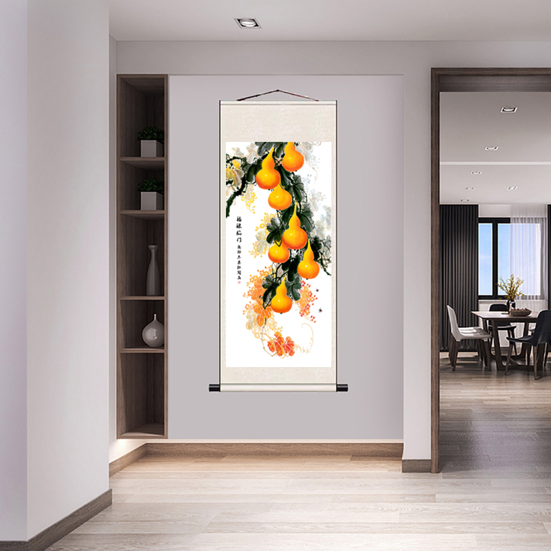 《福禄临门1.7》竖版花鸟现代装饰画