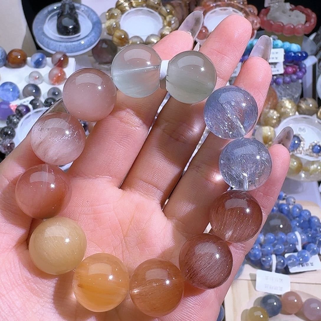 水晶手链未镶嵌天然巴西兔毛手串2