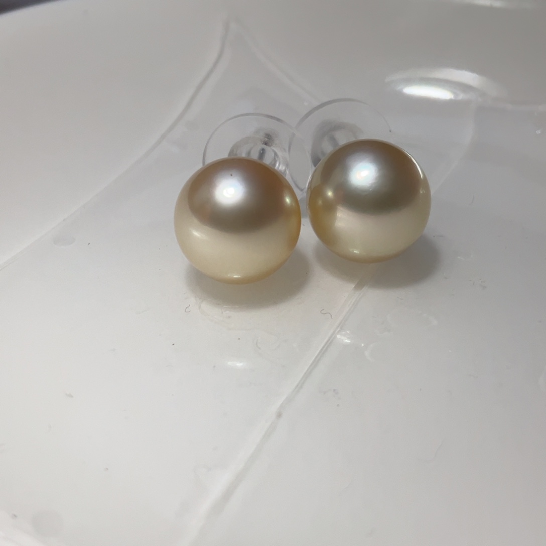 耳饰银S925镶嵌海水珍珠