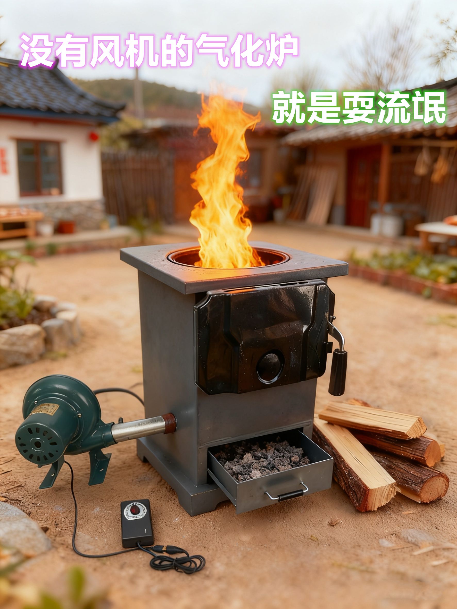 柴火炉煤炭炉气化热风取暖增温炉自建房大棚厂房大面积加热保暖