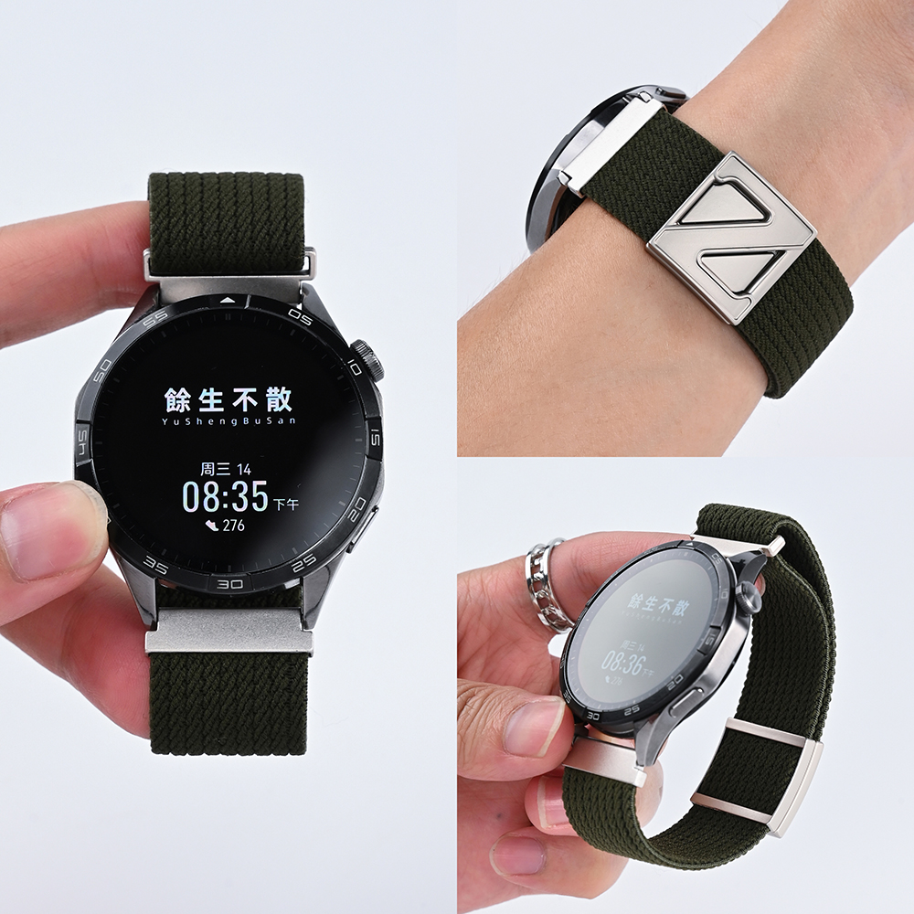 适用华为手表GT6/4表带GT2机甲Z字磁吸扣Watch5/3pro尼龙编织腕带