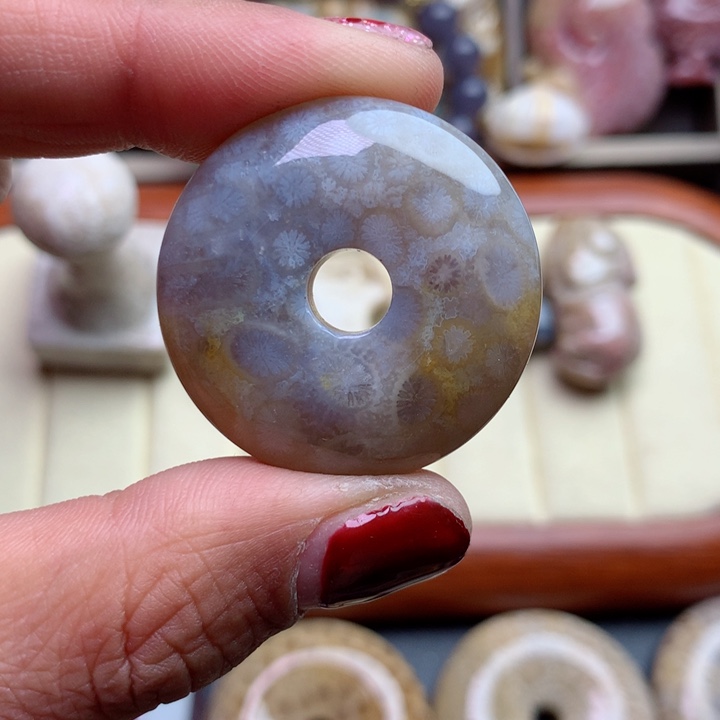 硅化珊瑚（珊瑚玉）颈饰未镶嵌