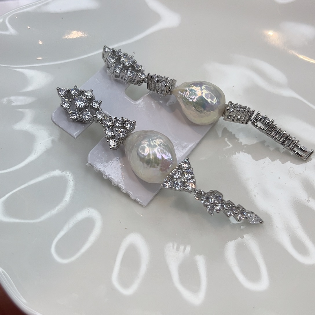 耳饰淡水珍珠合金