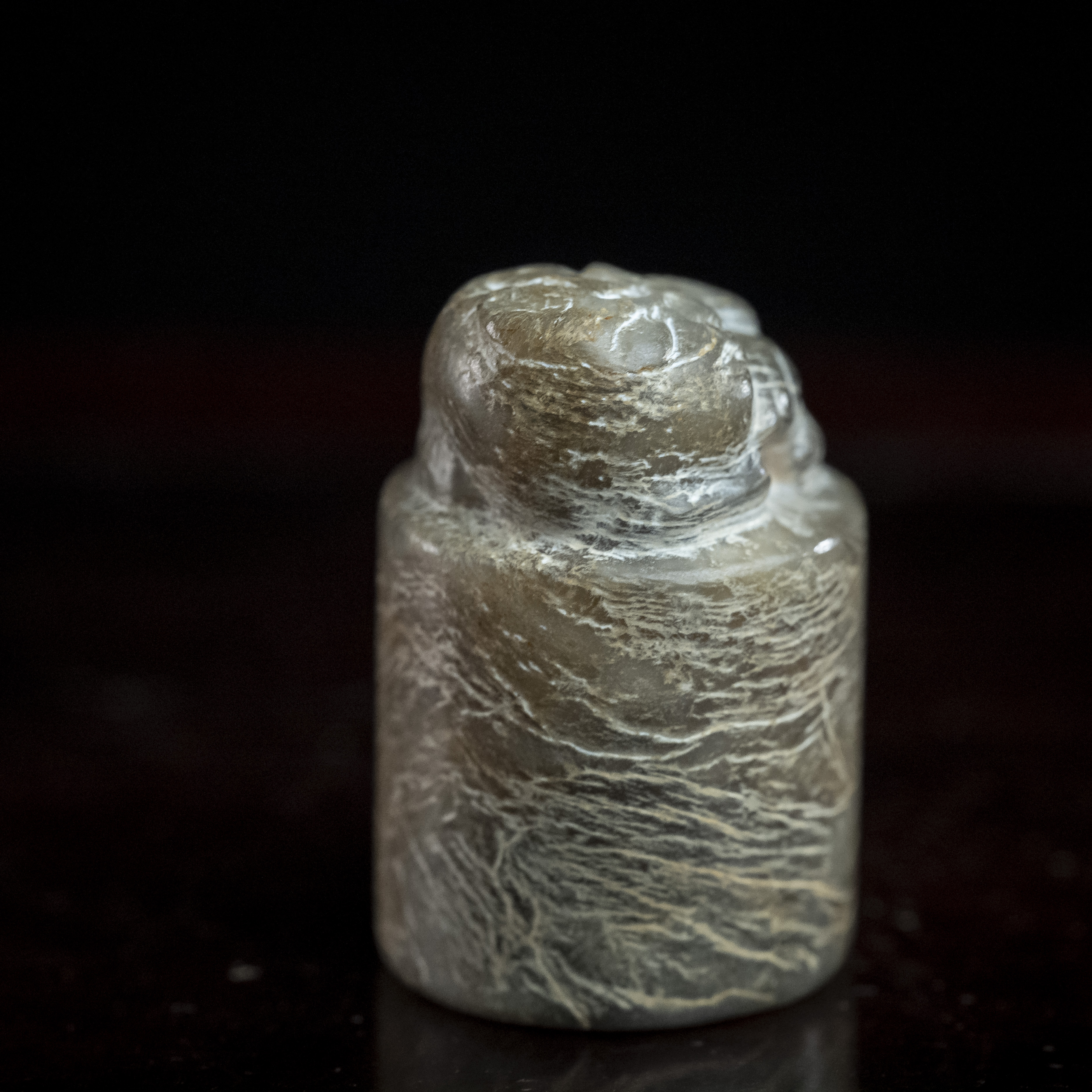 明代和田玉兽钮印章