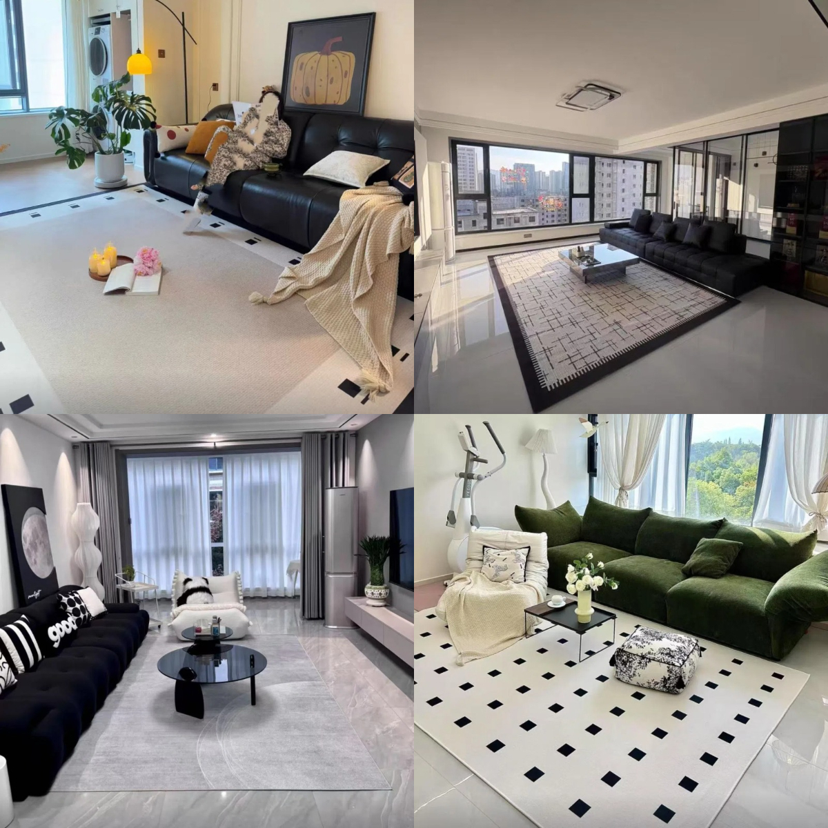 现代简约风客厅大地毯比利时圈绒耐脏高级好打理免洗加厚防水地毯