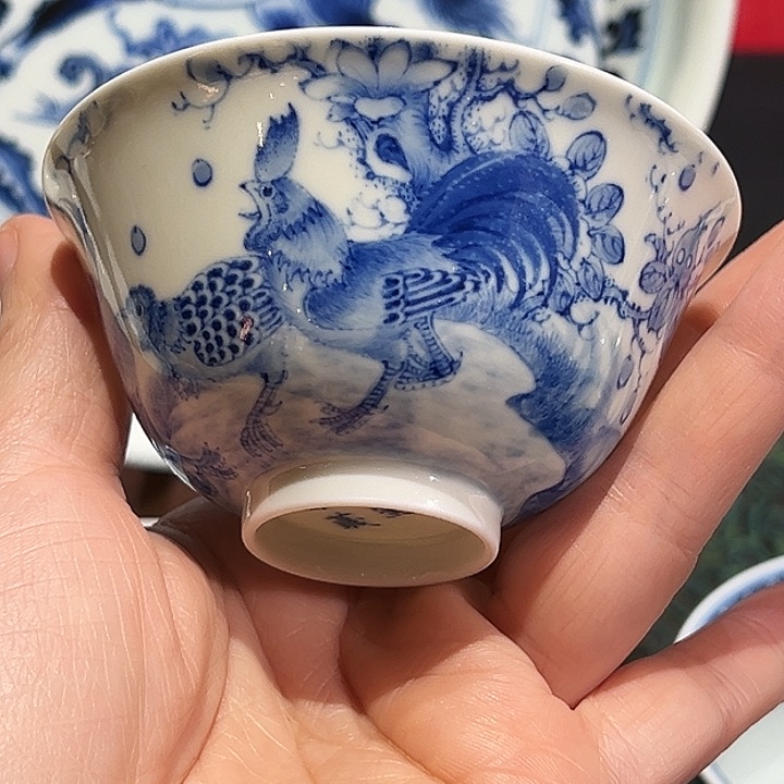 怡琅柴窑手工手绘真柴窑大吉图