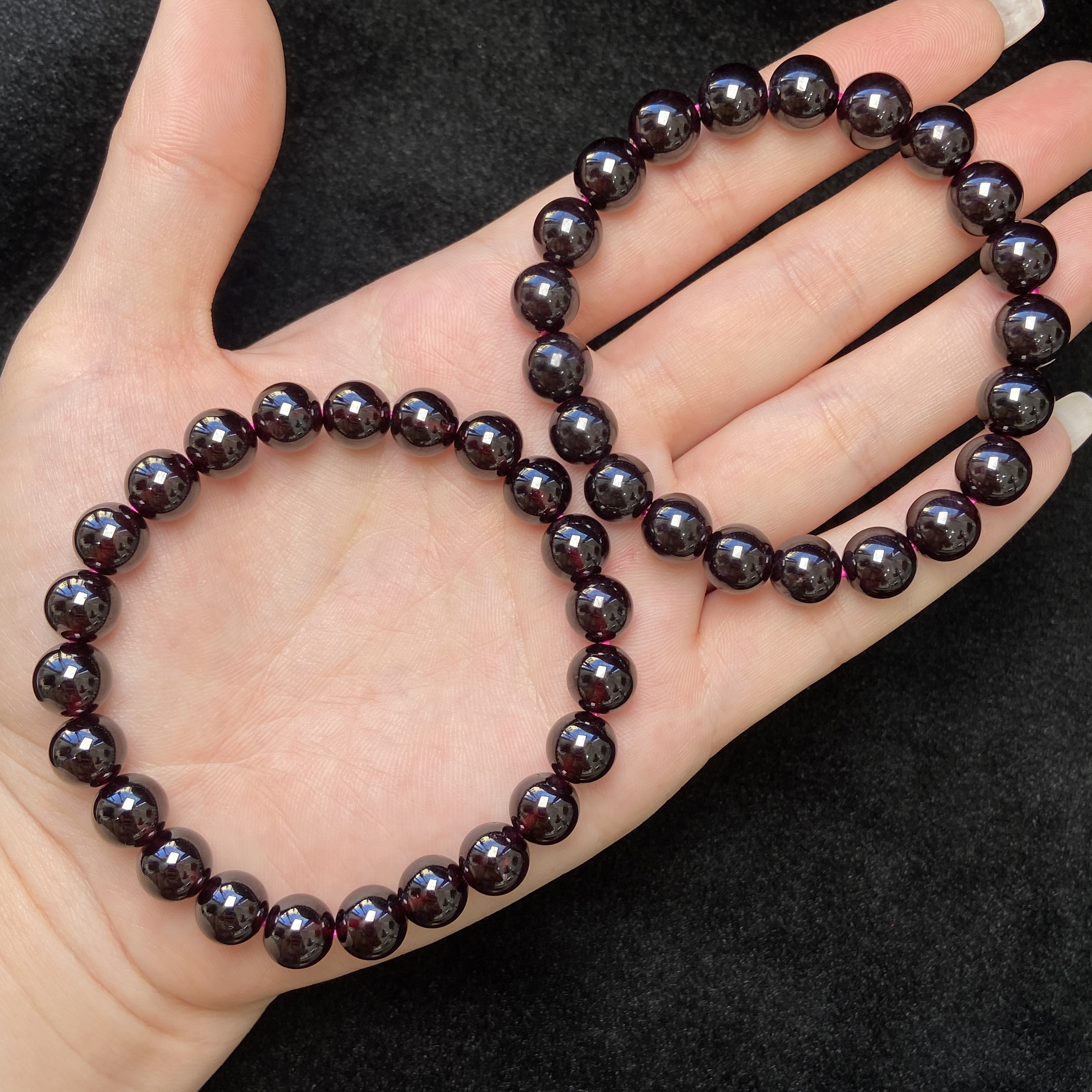 【星浩好物】石榴石手串 QT92K530【多样性发一件】9mm