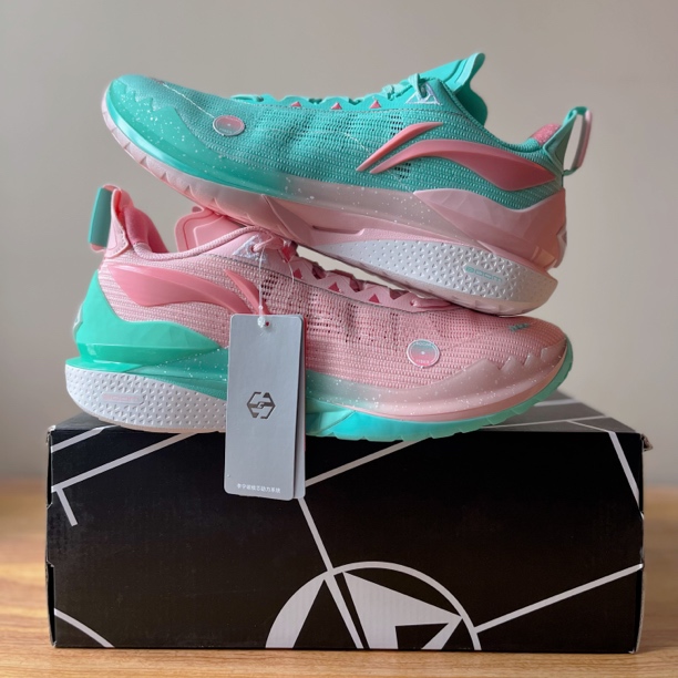 全新未使用/43.5码/李宁 吉米巴特勒JB2 迈阿密鸳鸯/原盒/无瑕疵