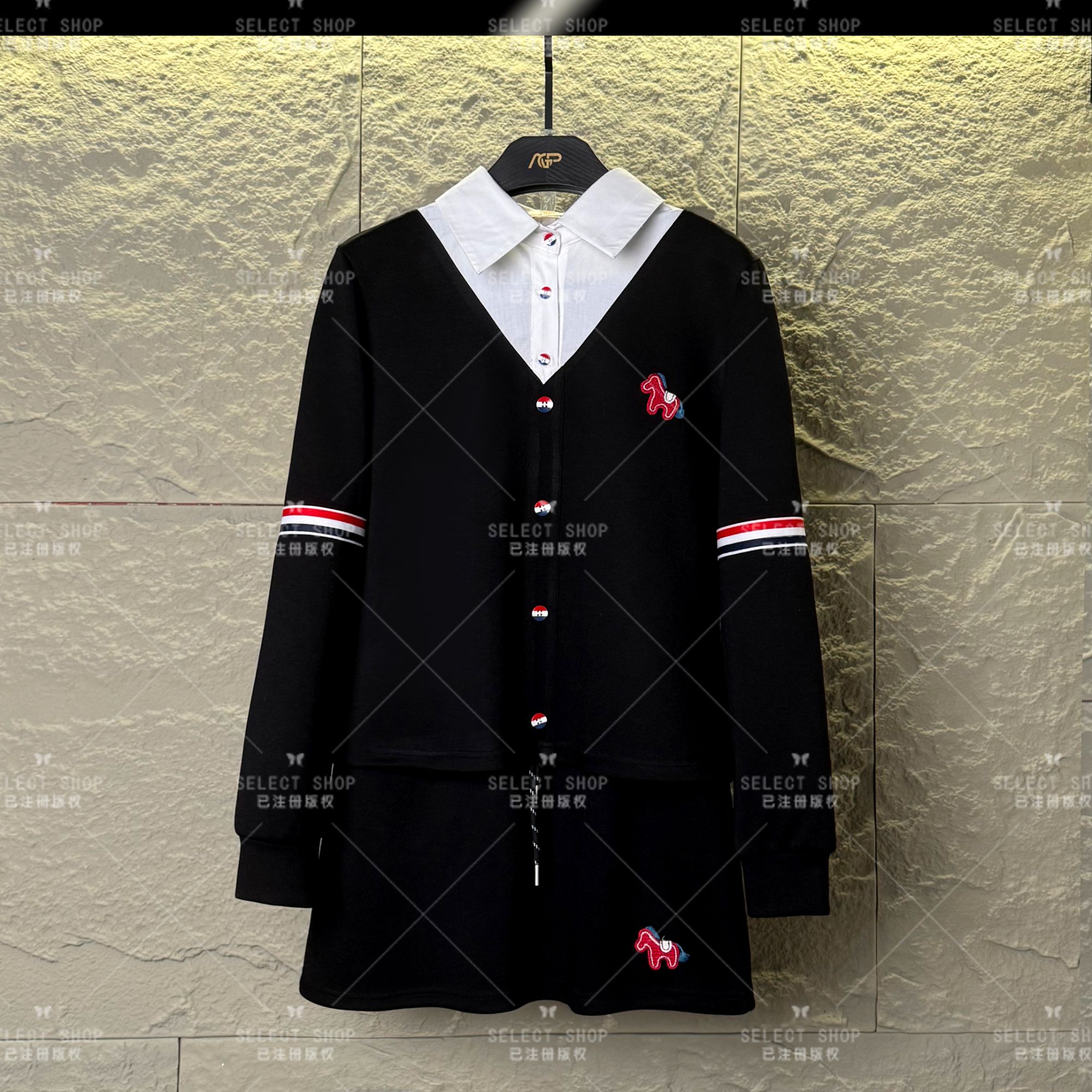 设计师<马年春款>减龄款|2026冬季长袖短裙休闲翻领-T315