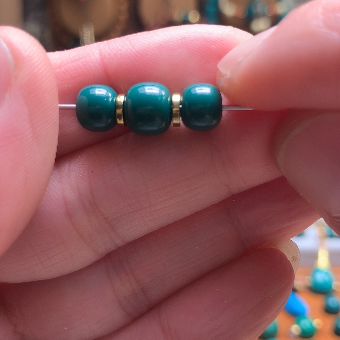 叁***）琉璃颈饰地狱色787mm老行