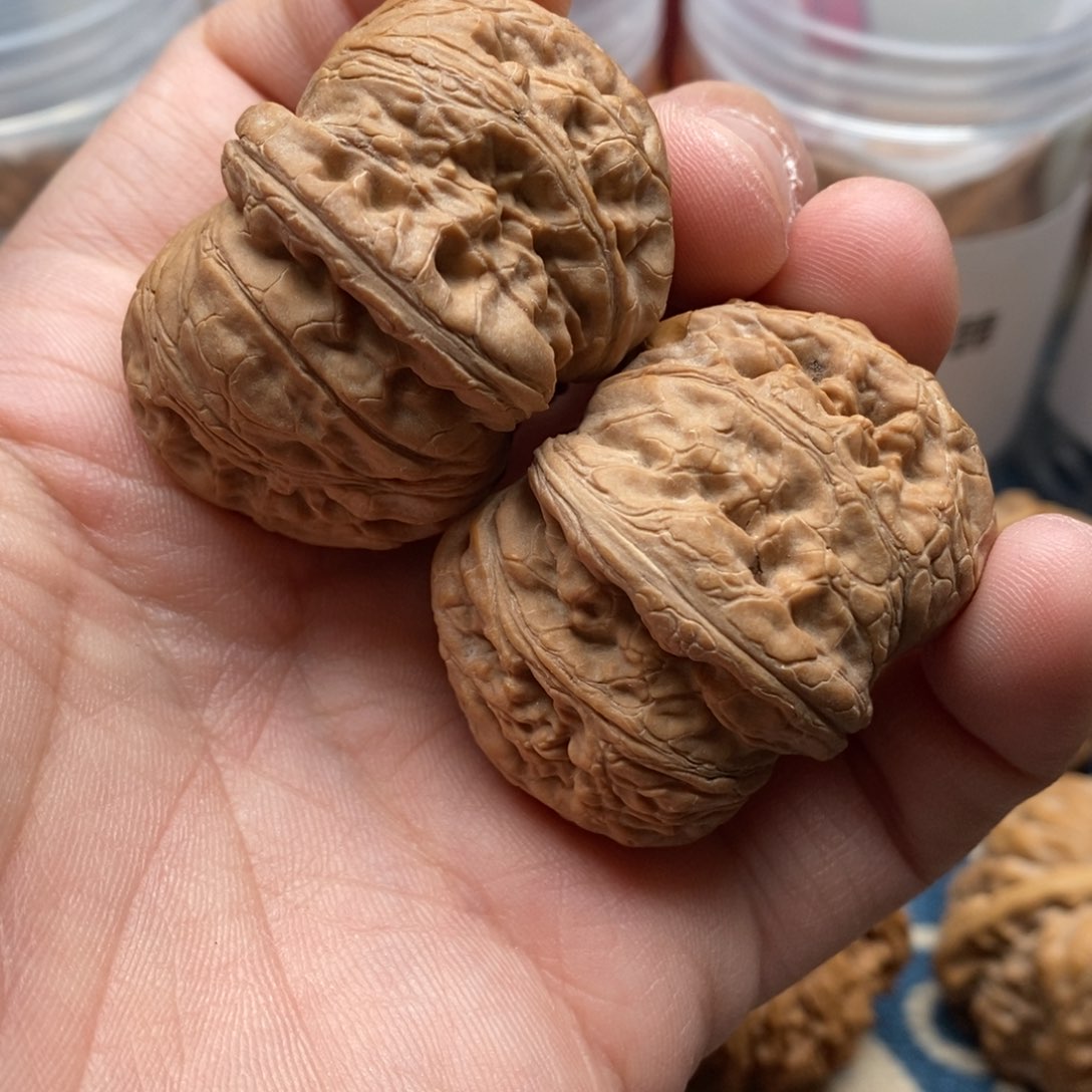 核桃把件4.4cm特价练手元宝不退换