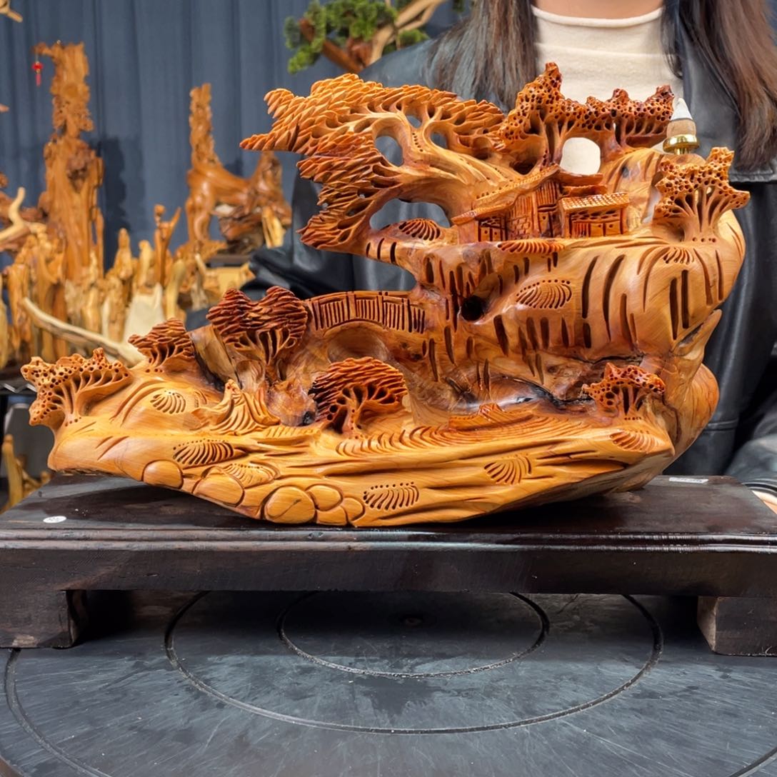 柏木（崖柏）山水倒流香送两盒香