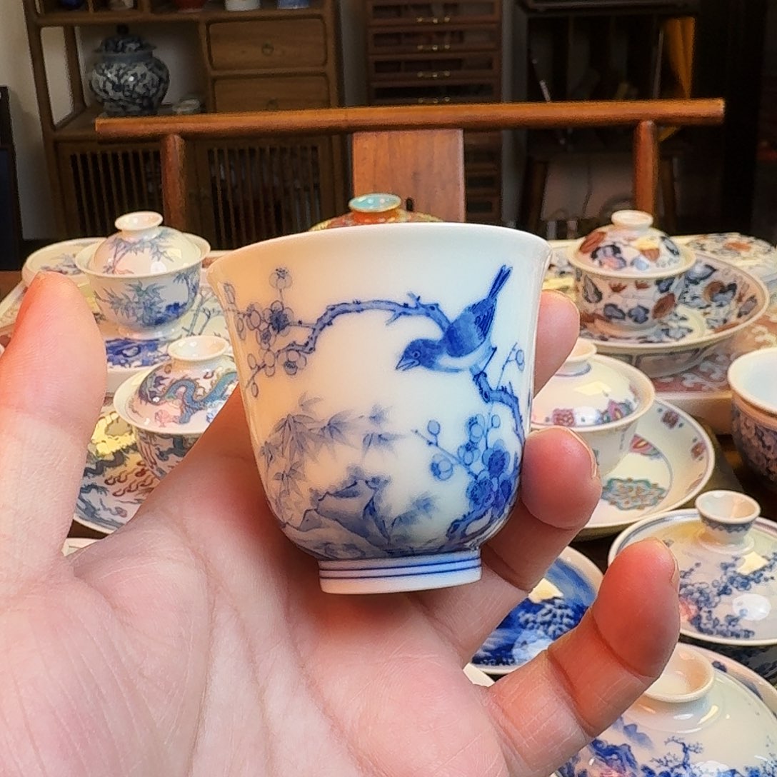 杯重工，花鸟，纯手绘