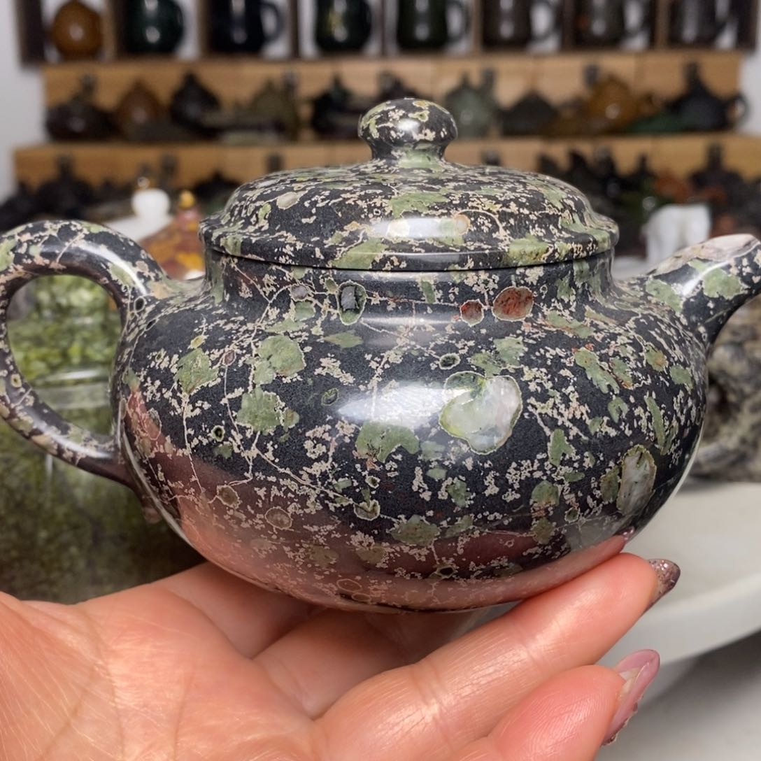 梅花玉福利款大仿古壶孤品石线