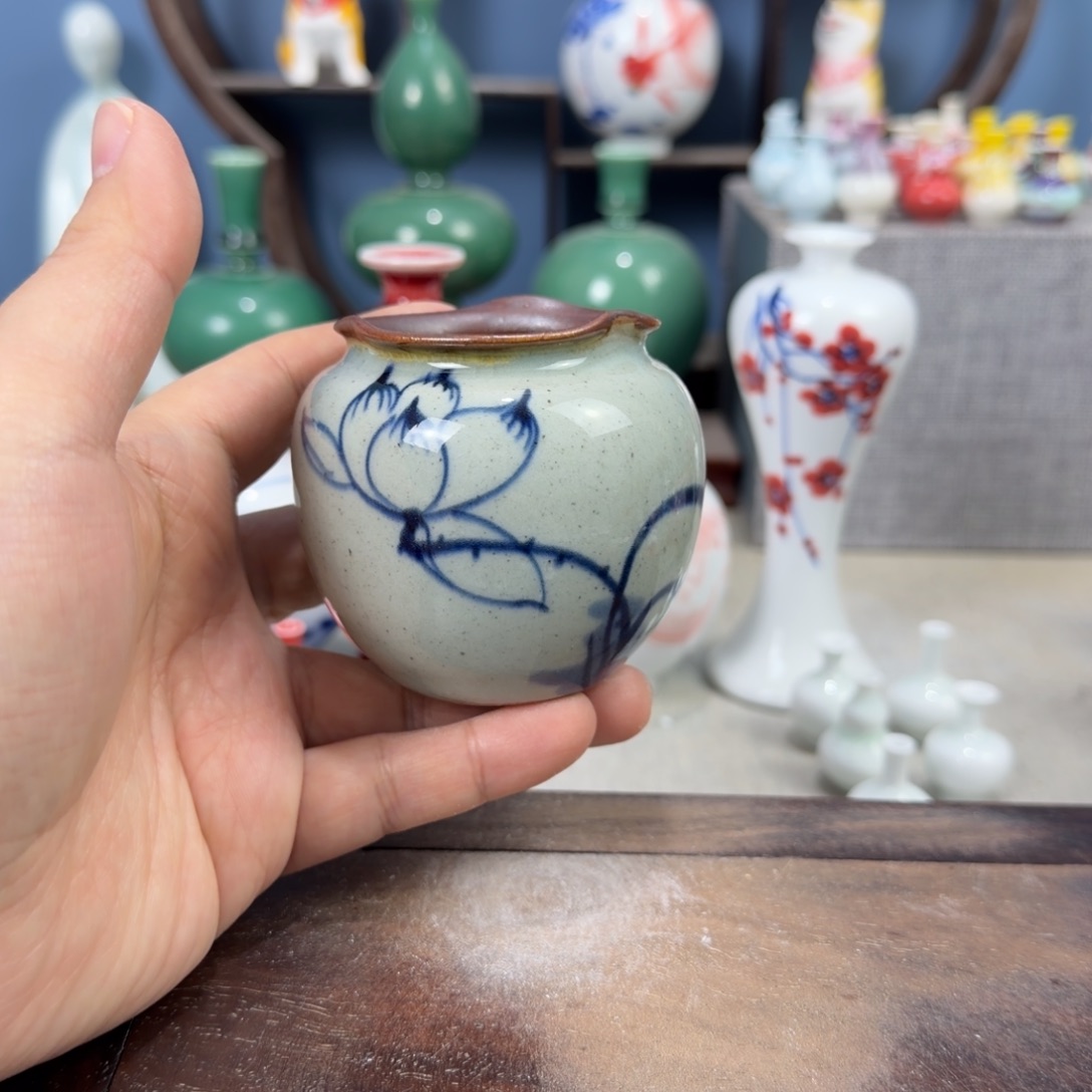 陶瓷手工小花器摆件