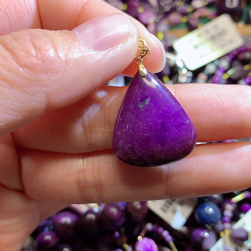 【闪购商品】苏纪石（舒俱来）吊坠18K金镶嵌落**单