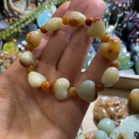 岫玉手链未镶嵌一个