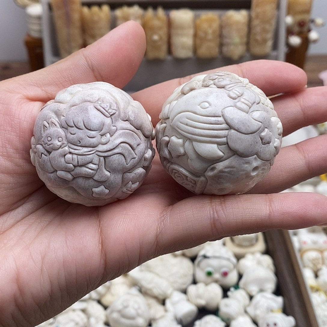 鹿骨把件c40小王子手球40尺寸