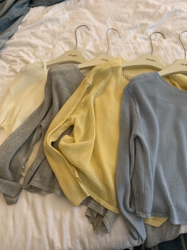 镂空套头四色两件套