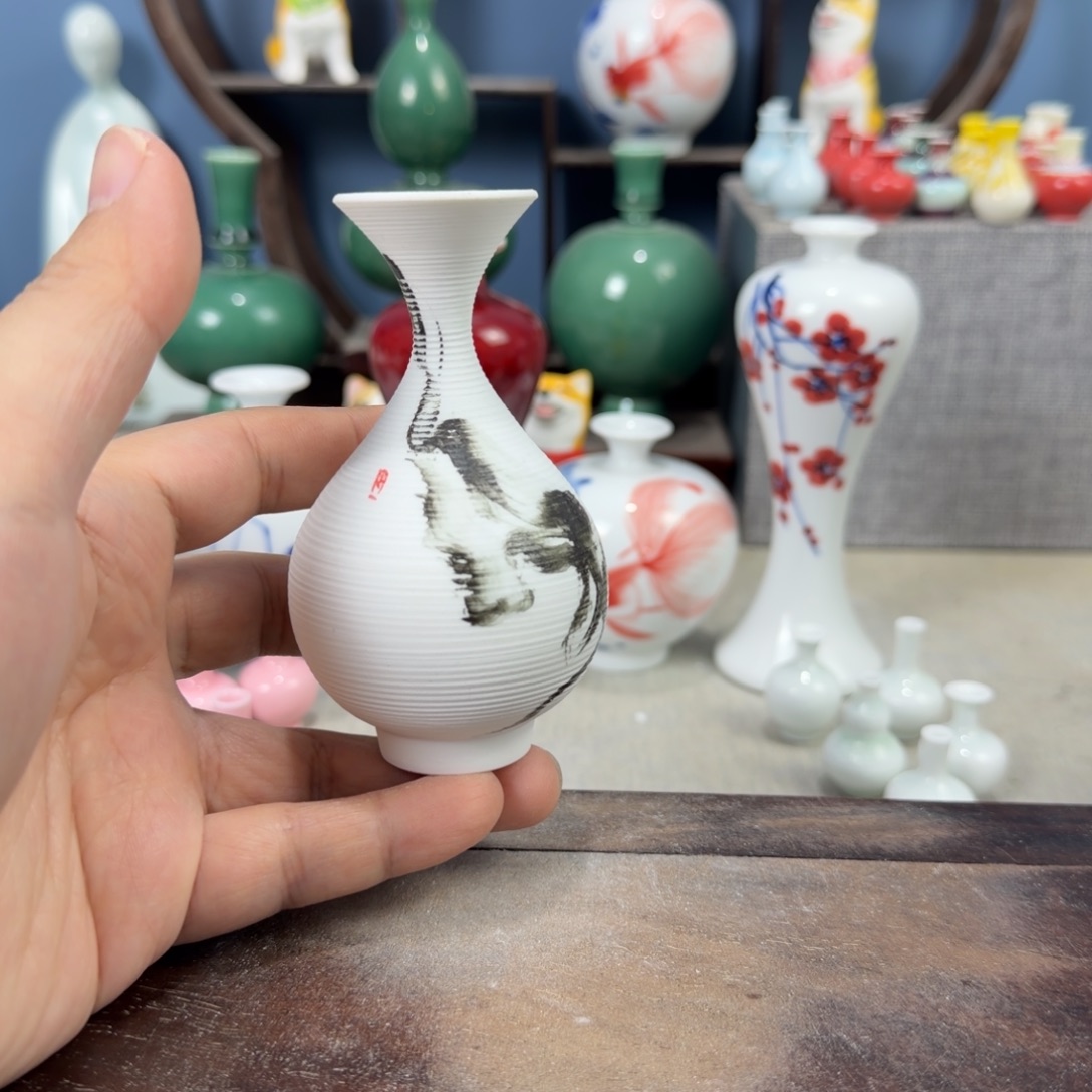 陶瓷手工小花器摆件