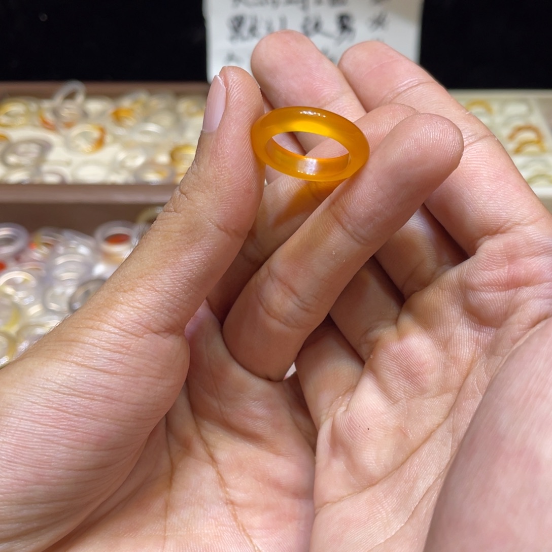 玛瑙/玉髓未镶嵌戒指20号港13