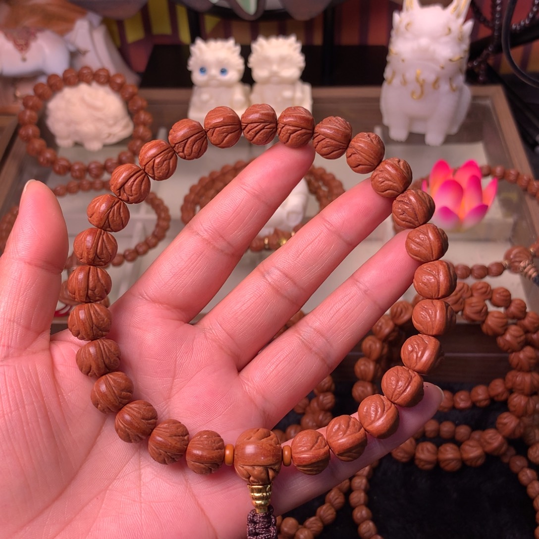 午***光桃核吊坠玉龙脊手持12