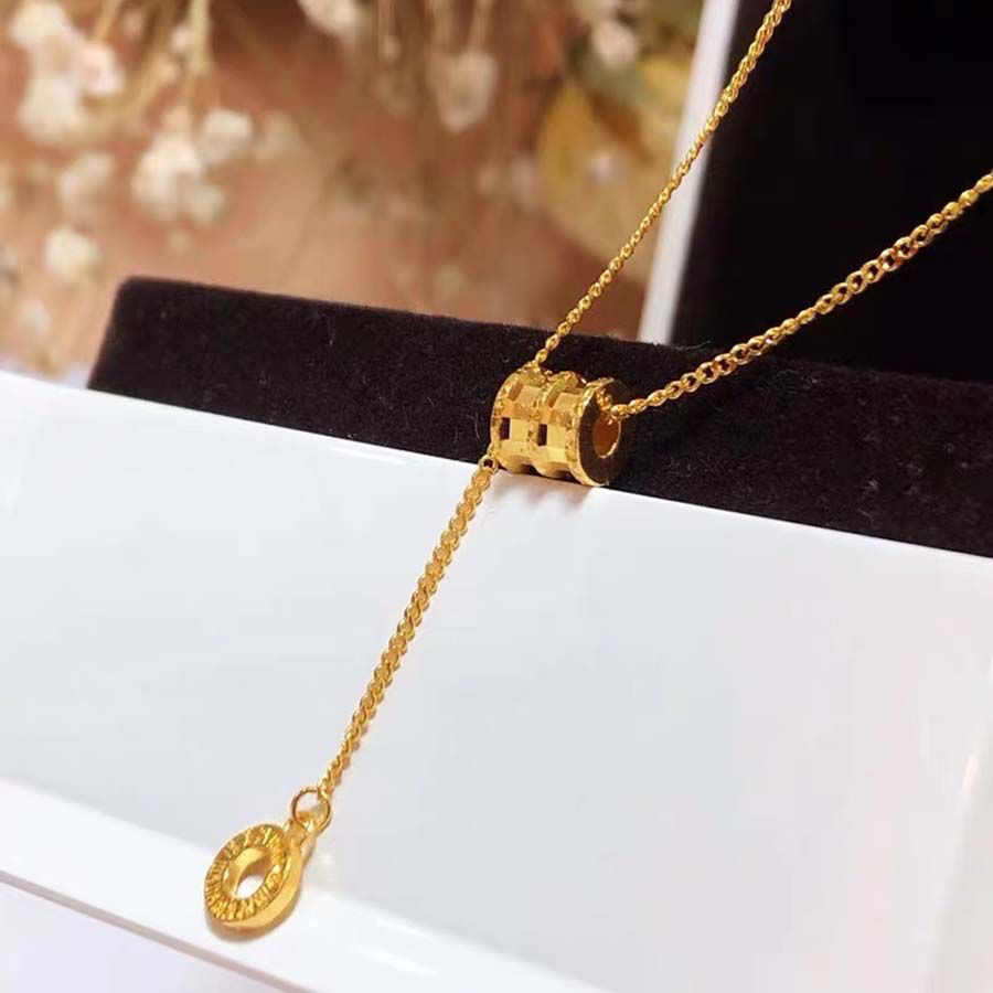 铜合金钛钢项链 铜合金镀金项链 小蛮腰专柜同款饰品里外一色
