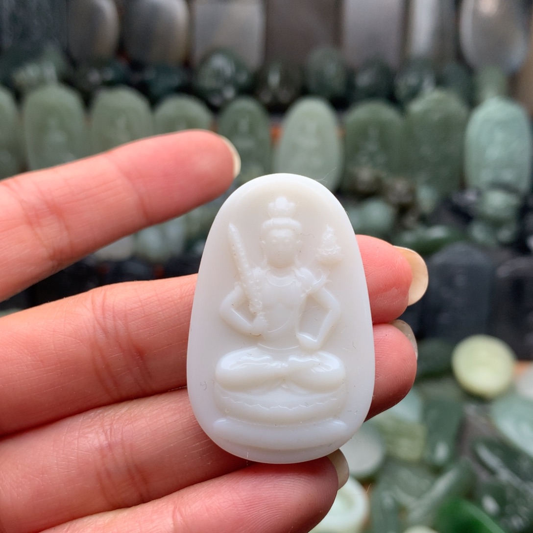 和田玉未镶嵌颈饰挂件107