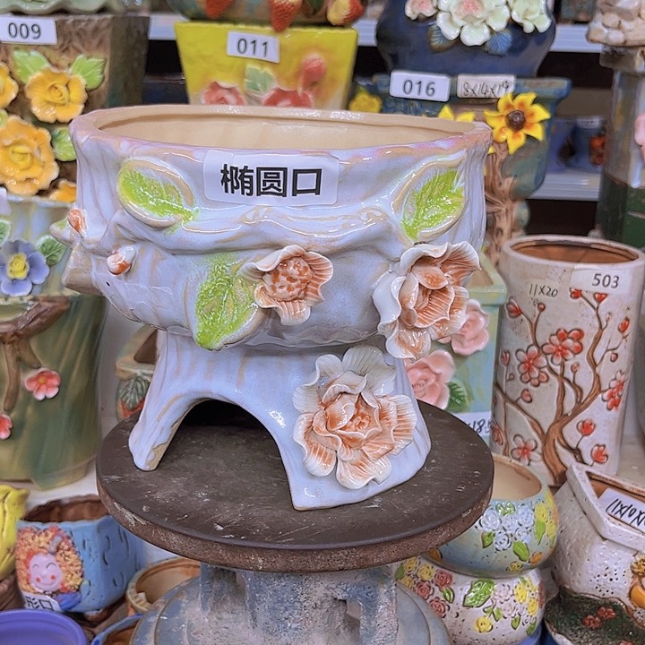 紫砂花盆粗陶材质多肉花盆