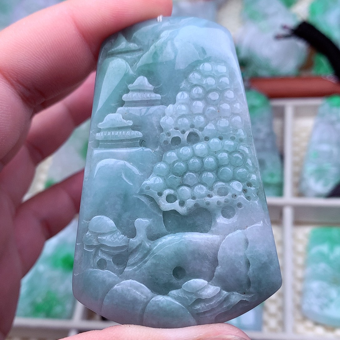 翡翠未镶嵌吊坠(不含链)