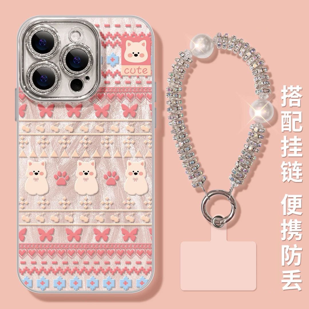 羽毛银西高地狗适用于苹果16手机壳iphone15华为op小米vivo防摔43