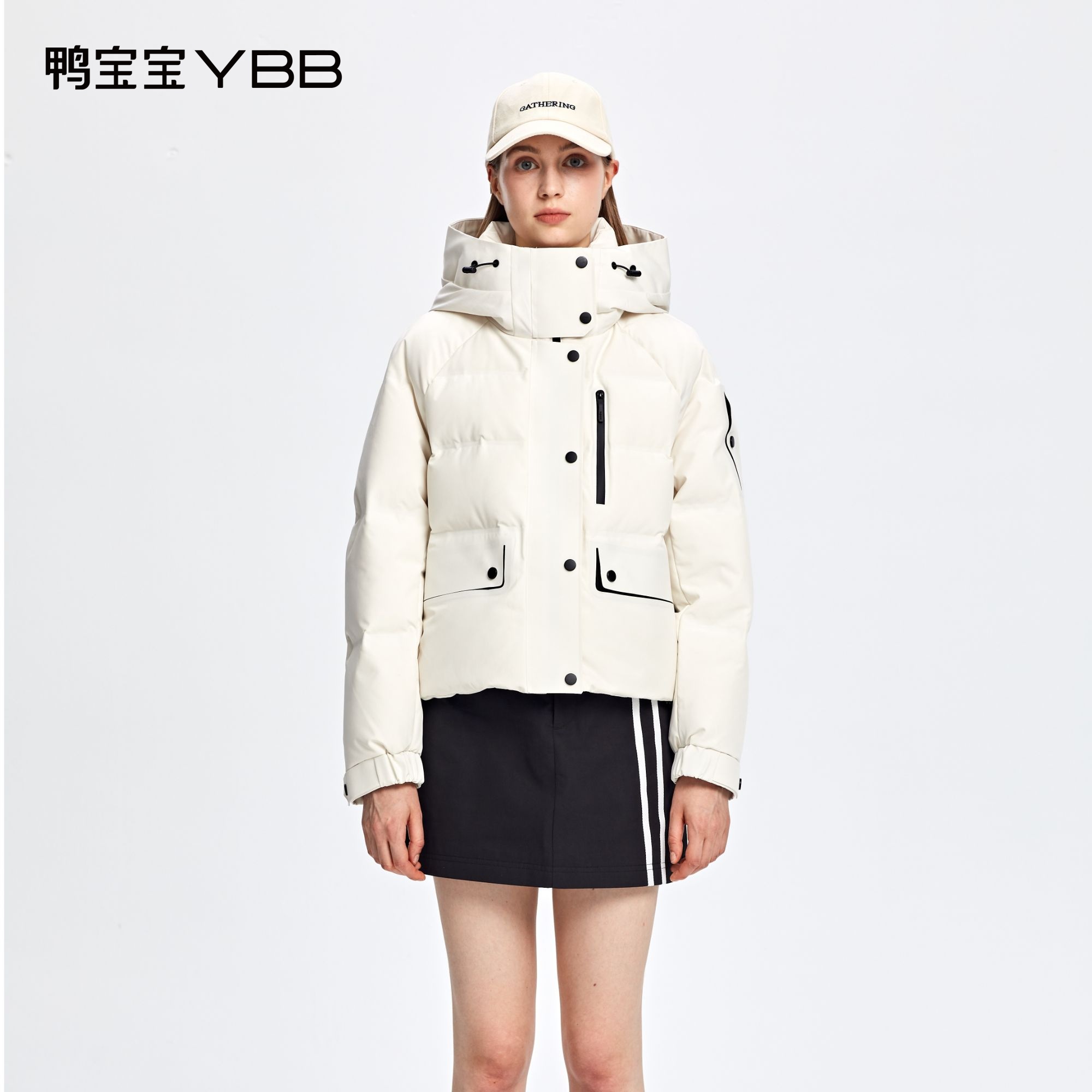 【鸭宝宝*王炸款】秋冬连帽短款时尚气质加厚保暖小个子羽绒服女