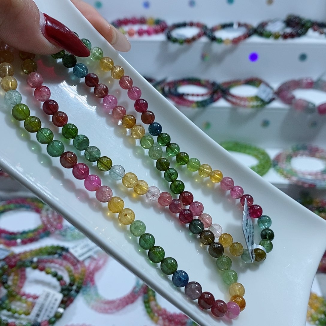 碧玺手链未镶嵌多样性发一条