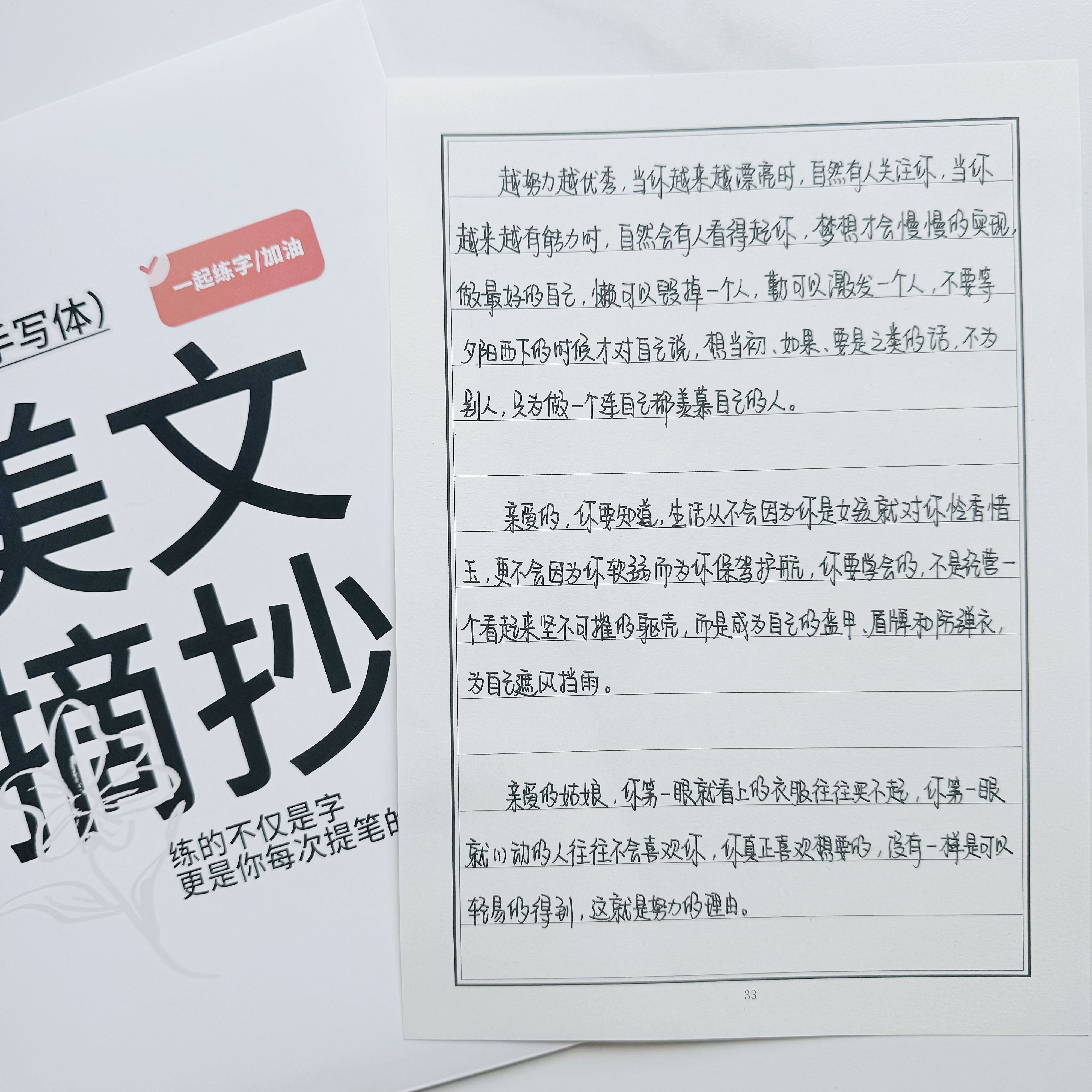 行楷练字帖美文优选成年临摹字帖成人硬笔书法练字学生字帖手写C
