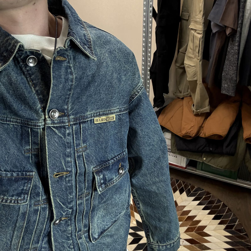 日系复古水洗牛仔外套男宽松休闲百搭工装夹克上衣