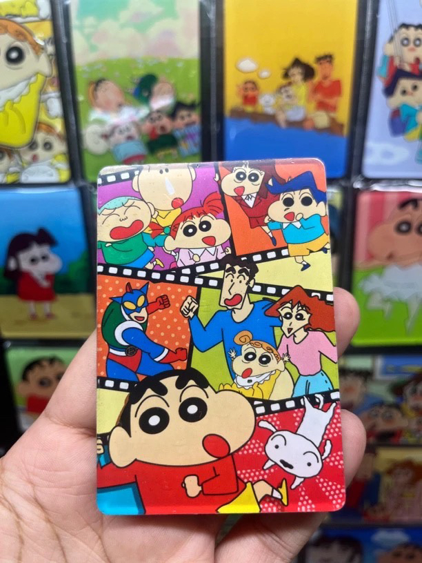 小新冰箱贴/亚克力磁吸冰箱贴/二创蜡笔小新/卡牌周边/动漫收藏